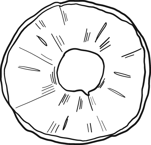 Pineapple Ring Coloring Page